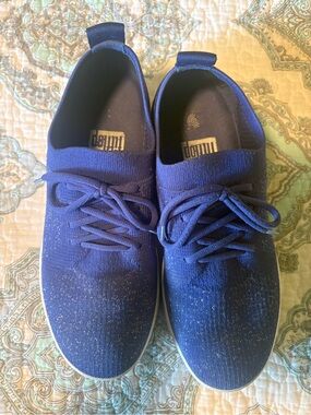 Fitflop Women's Knit Lace-Up Sneakers in Royal Blue